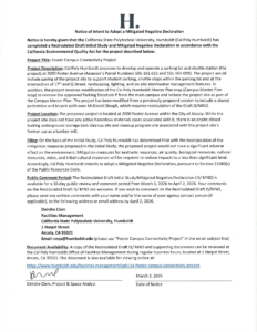 Letter regarding Public Comment Period 